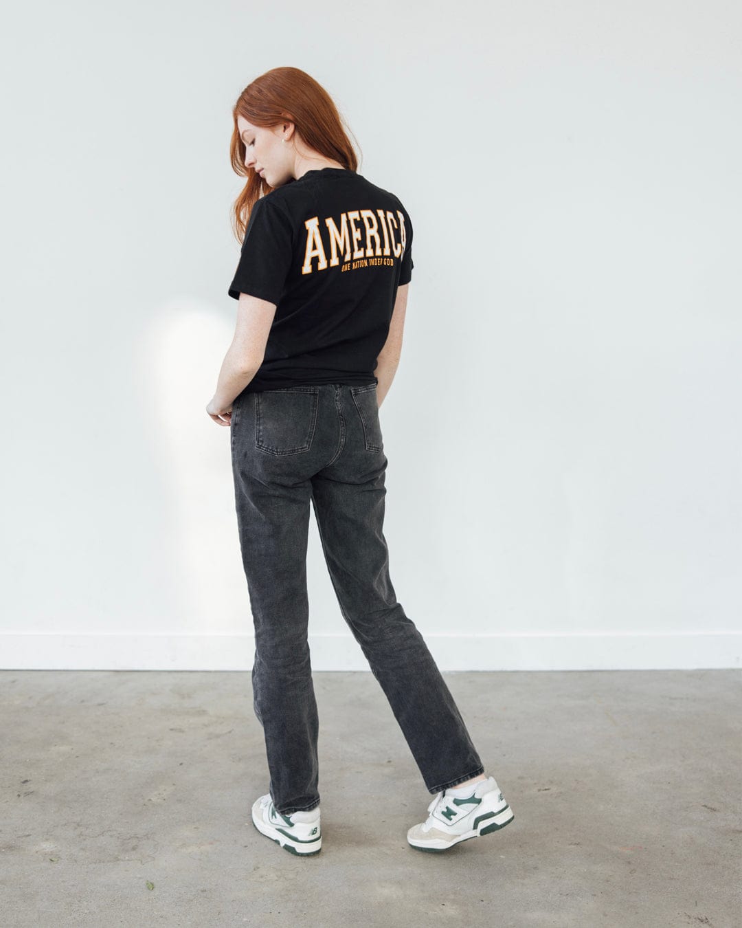 AMERICA Classic Cotton Tee [Gold/Black]