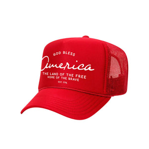 GOD BLESS<br>Trucker Mesh Hat [Red]