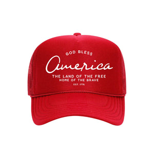 GOD BLESS<br>Trucker Mesh Hat [Red]