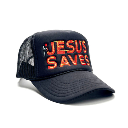 JESUS SAVES Embroidered Trucker Hat