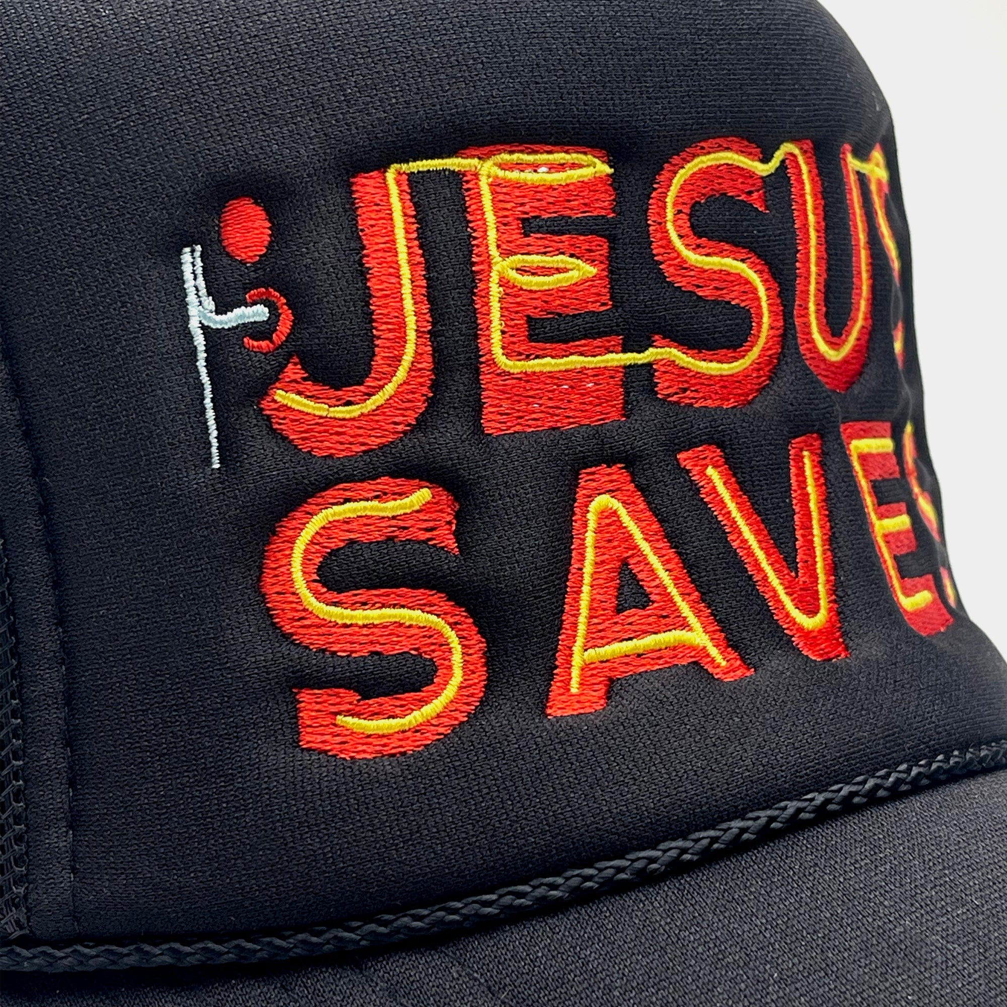 JESUS SAVES Embroidered Trucker Hat