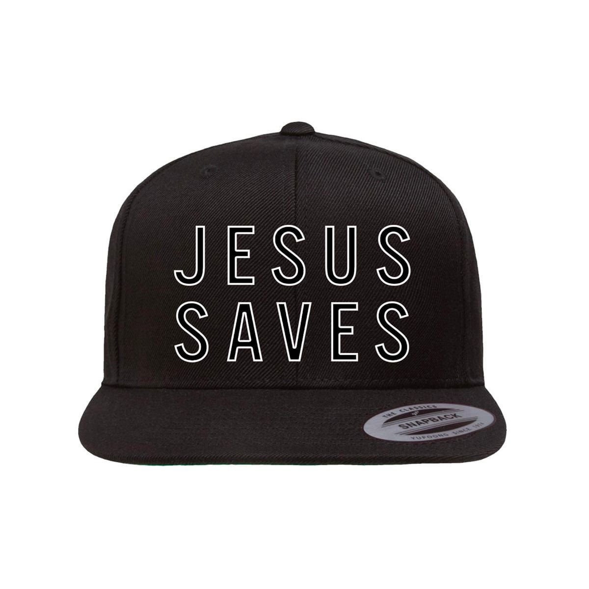 JESUS SAVES Embroidered Flatbill Hat