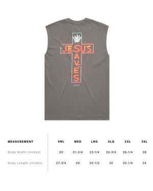 JESUS SAVES<br>Heavy Faded Tank Top