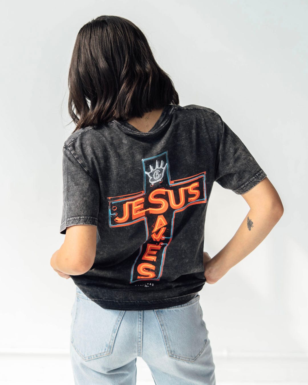 JESUS SAVES Vintage Wash Tee