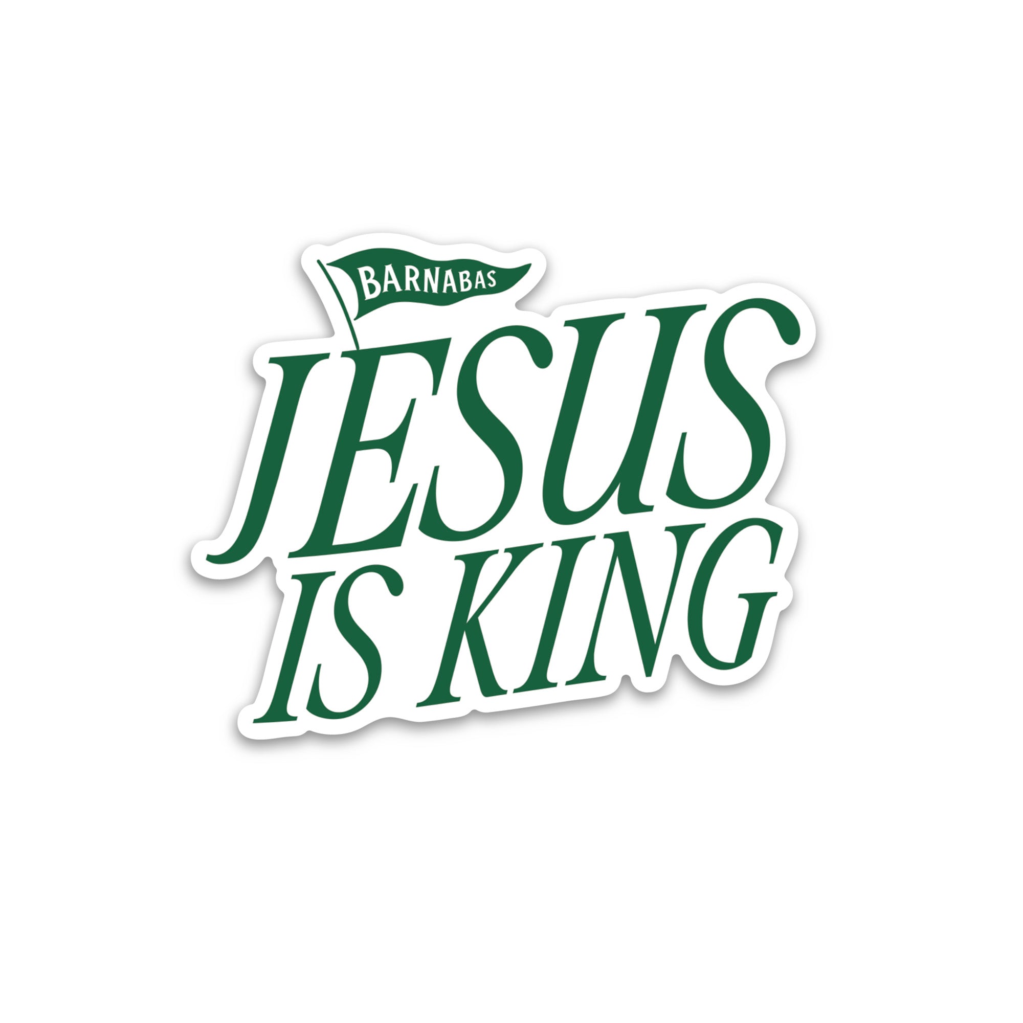 JESUS IS KING<br>Die Cut Sticker