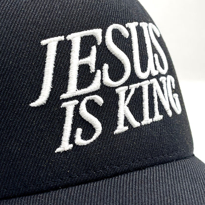 JESUS IS KING 3D Embroidered Curve Bill Hat