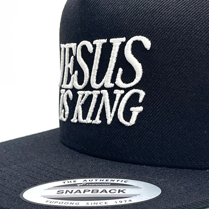 JESUS IS KING 3D Embroidered Flatbill Hat