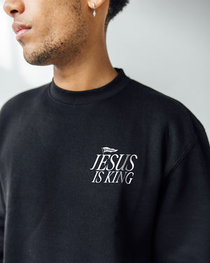 JESUS IS KING<br>Crew Sweatshirt [Black]