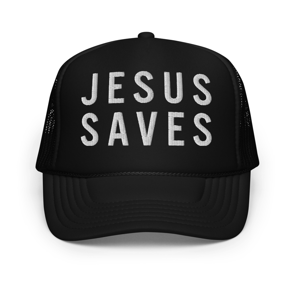 JESUS SAVES Embroidered Trucker Hat