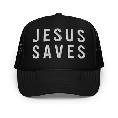 JESUS SAVES Embroidered Trucker Hat