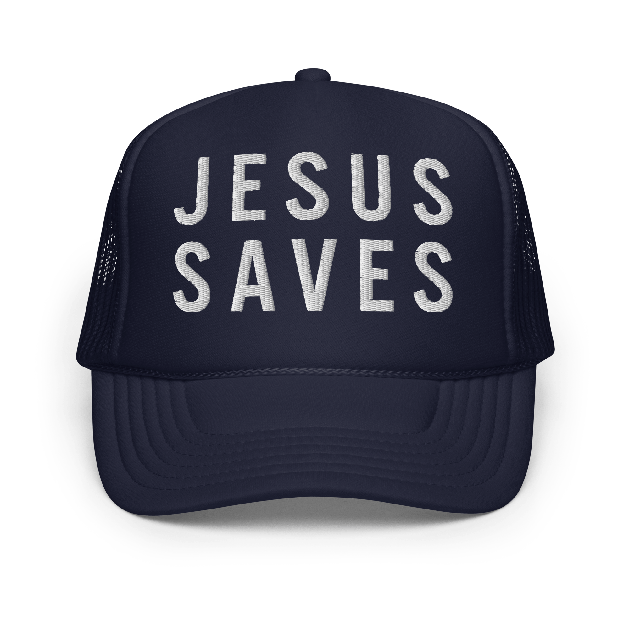 JESUS SAVES Embroidered Trucker Hat