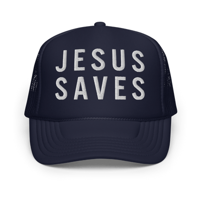 JESUS SAVES Embroidered Trucker Hat