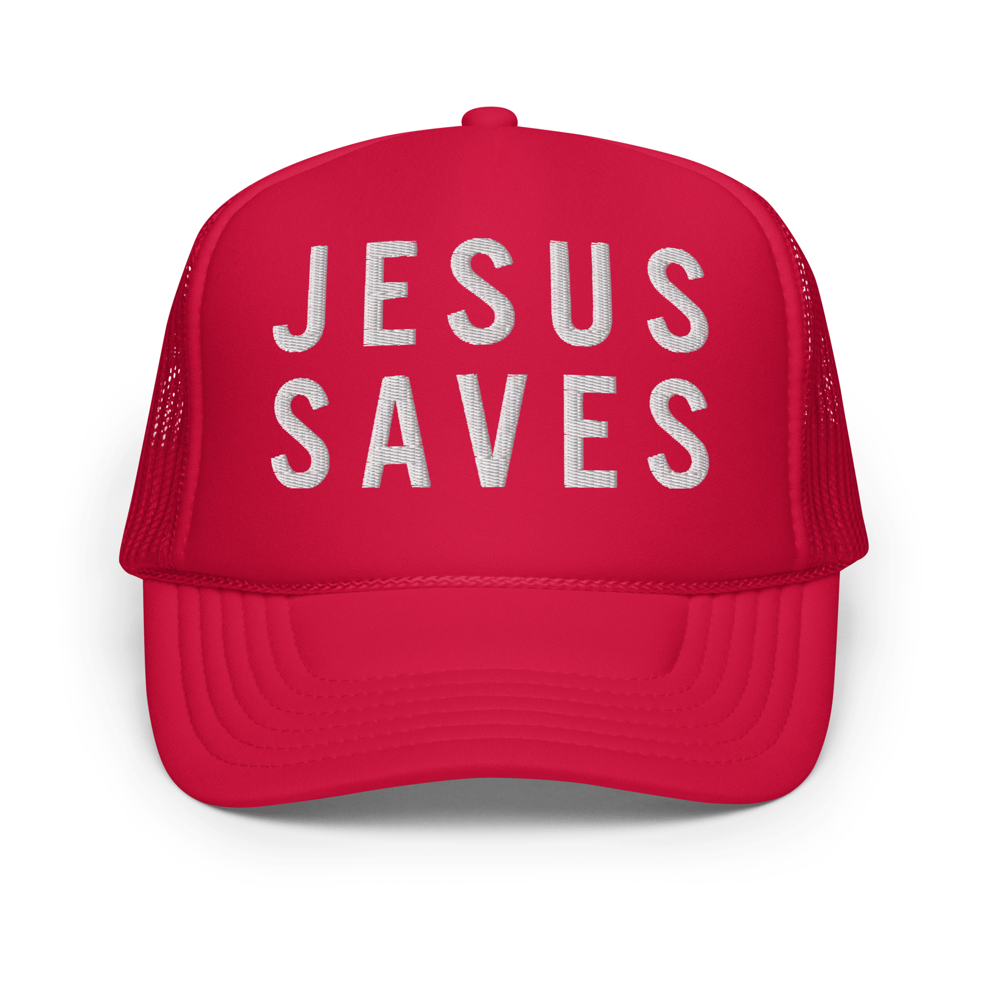 JESUS SAVES Embroidered Trucker Hat