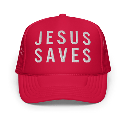 JESUS SAVES Embroidered Trucker Hat