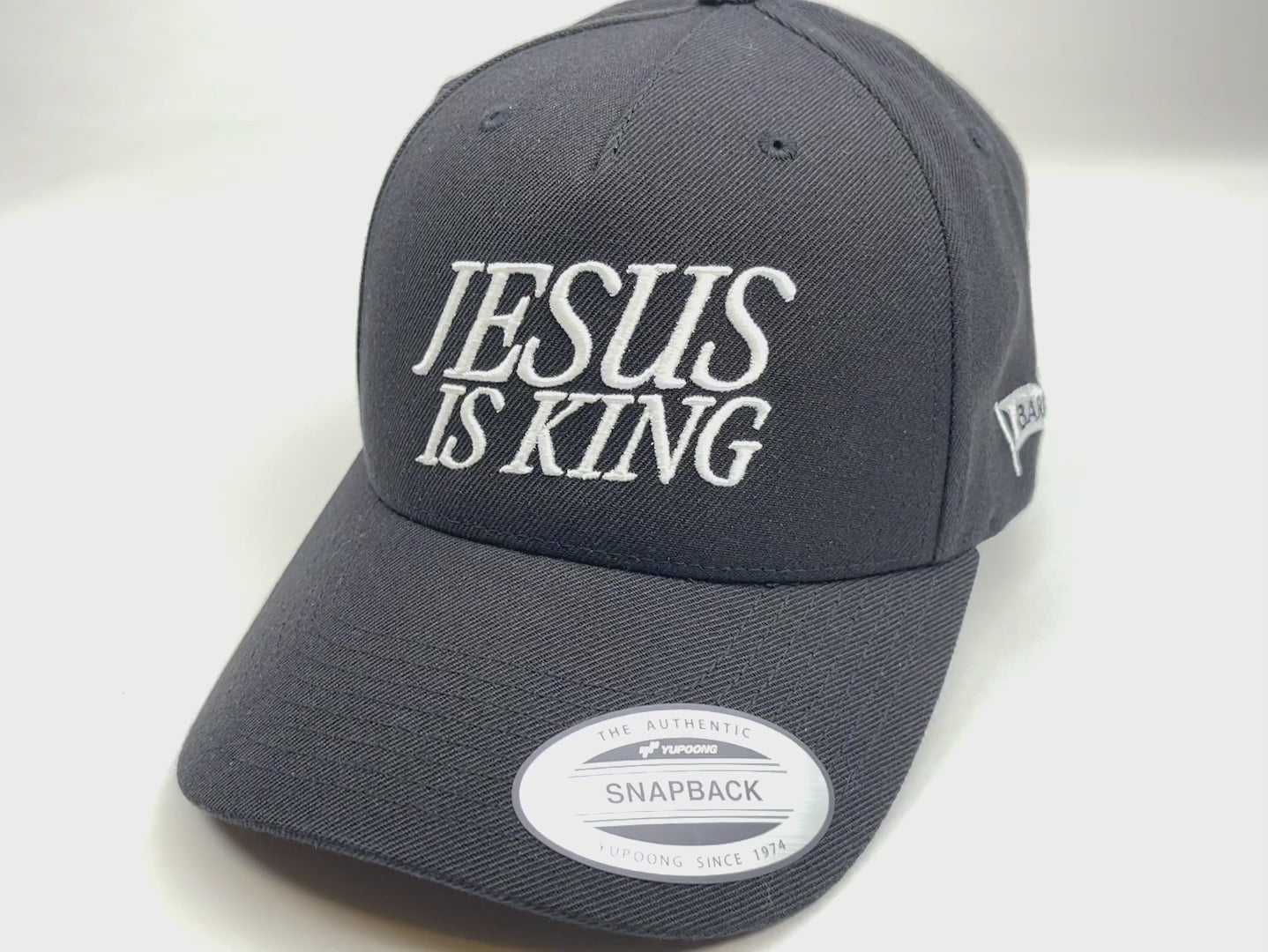 JESUS IS KING 3D Embroidered Curve Bill Hat