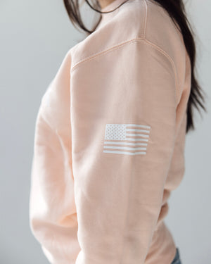 AMERICA Unisex Crew Sweatshirt [Pale Pink]
