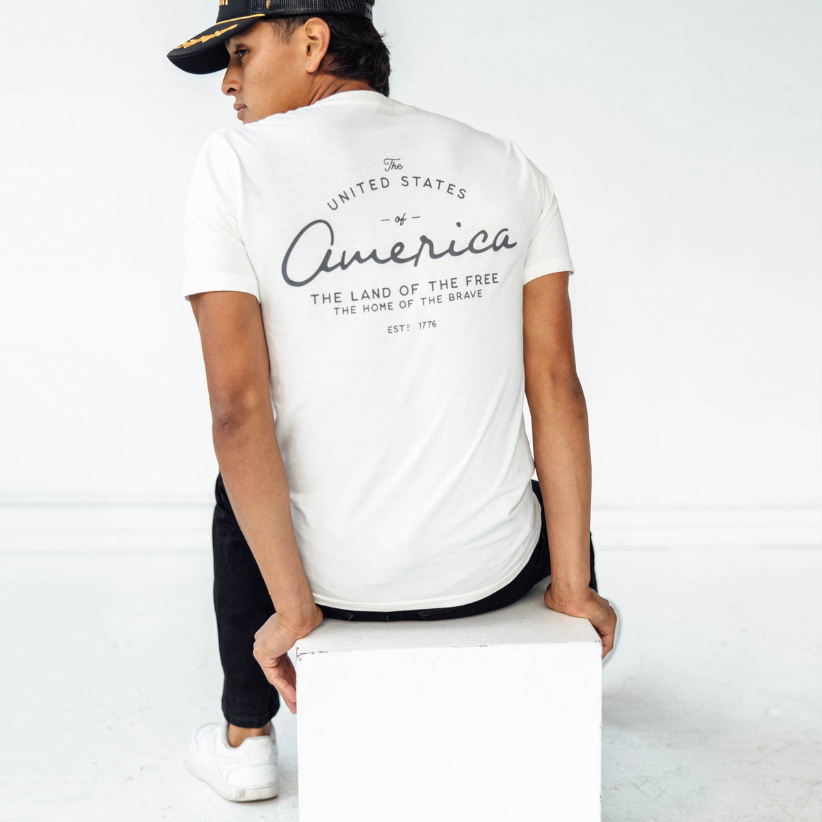 GOD BLESSClassic Cotton Tee [Bone] - Barnabas Clothing Co.