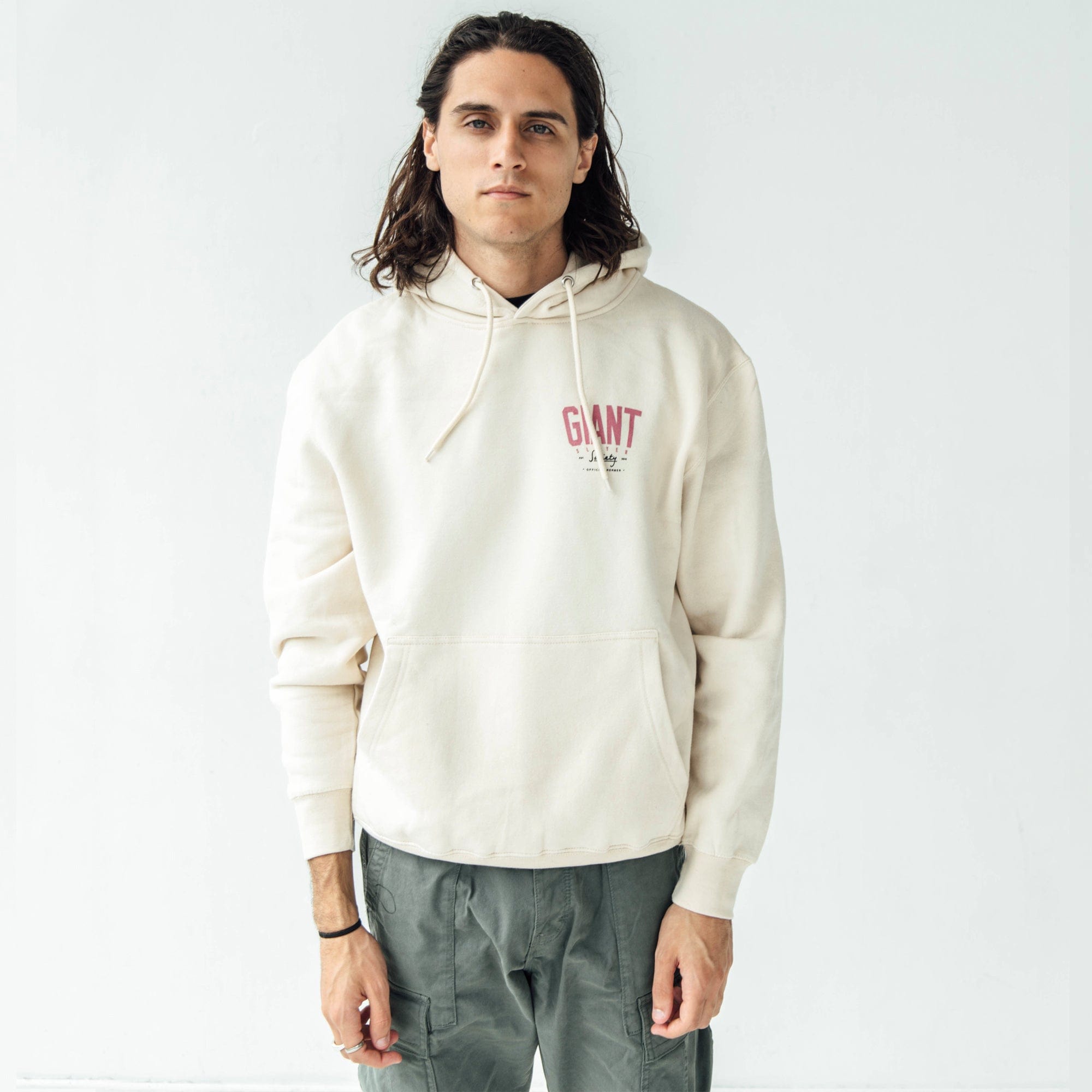 GIANT SLAYER SOCIETY Hooded Sweatshirt [Cream]