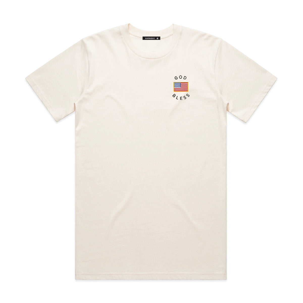 GOD BLESSClassic Cotton Tee [Bone] - Barnabas Clothing Co.