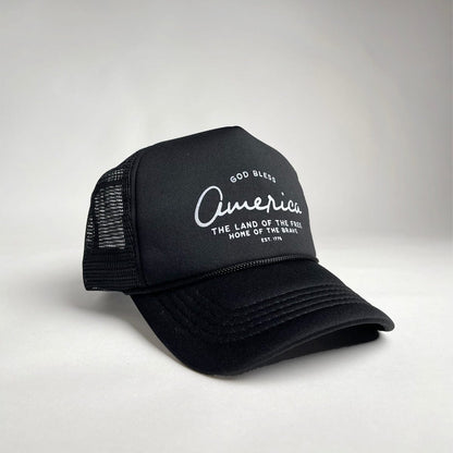 GOD BLESS Trucker Mesh Hat [Black]