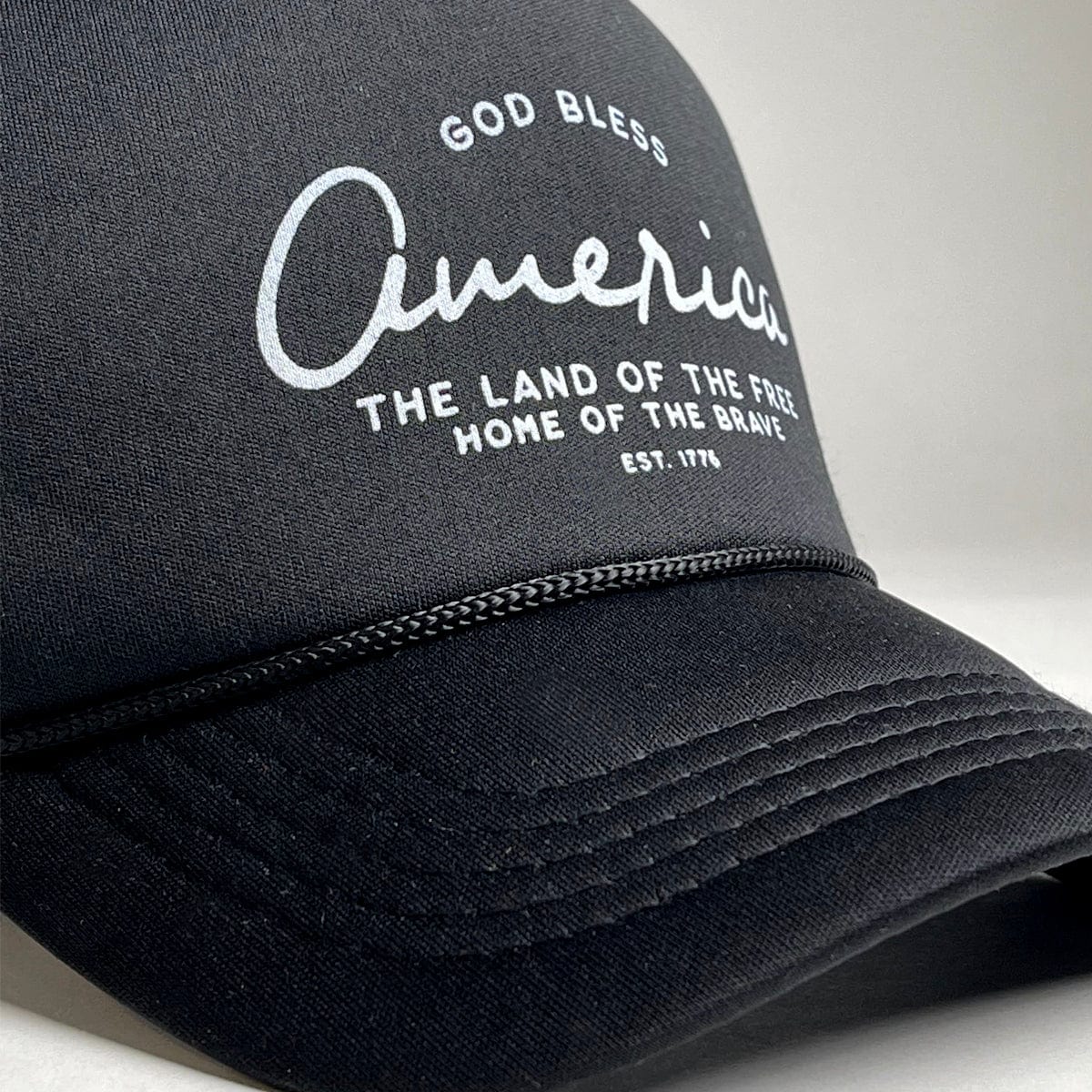 GOD BLESS Trucker Mesh Hat [Black]