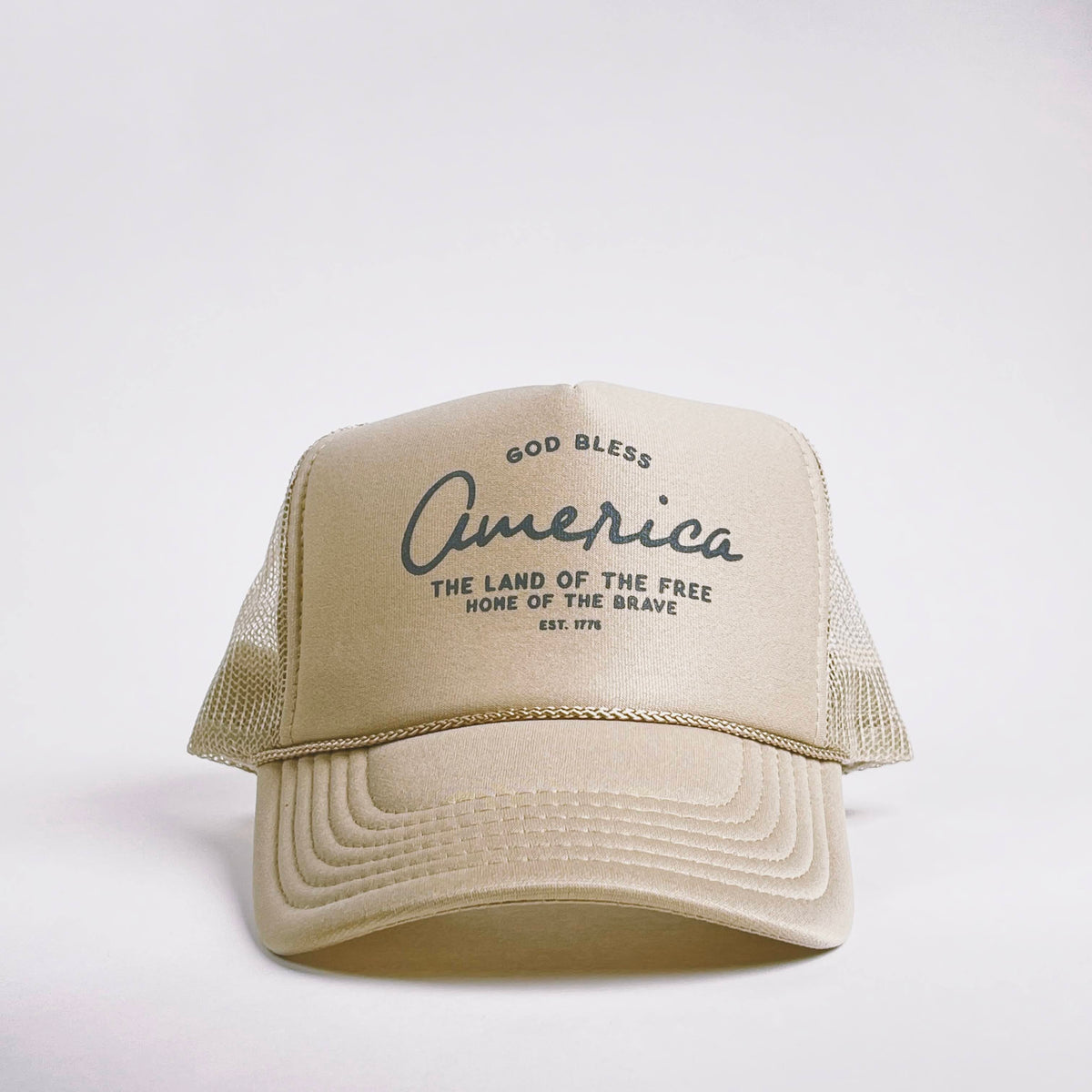 GOD BLESS&lt;br&gt;Trucker Mesh Hat [Khaki] [PreOrder 11/26]