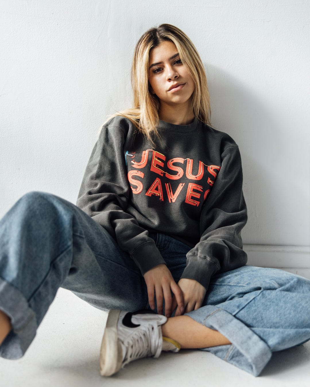 JESUS SAVES 2.0 Pigment Dyed Sweatshirt