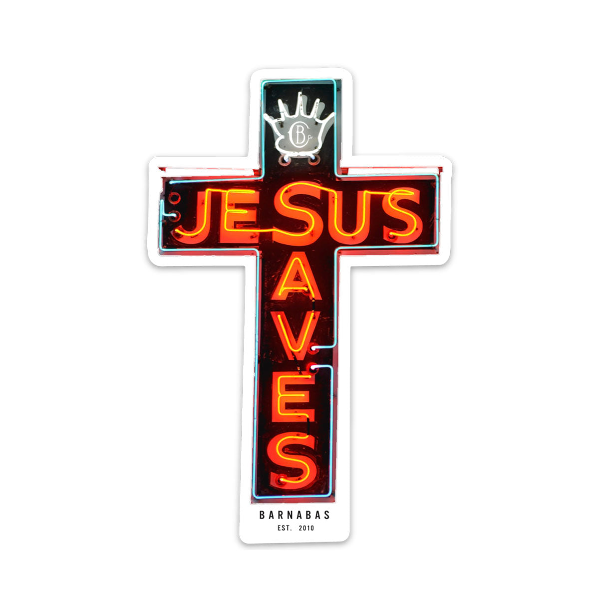 JESUS SAVES<br>Die Cut Sticker