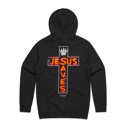 JESUS SAVES Kids Hoodie [Black]