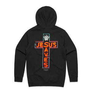 JESUS SAVES<br>Youth Hoodie [Black]