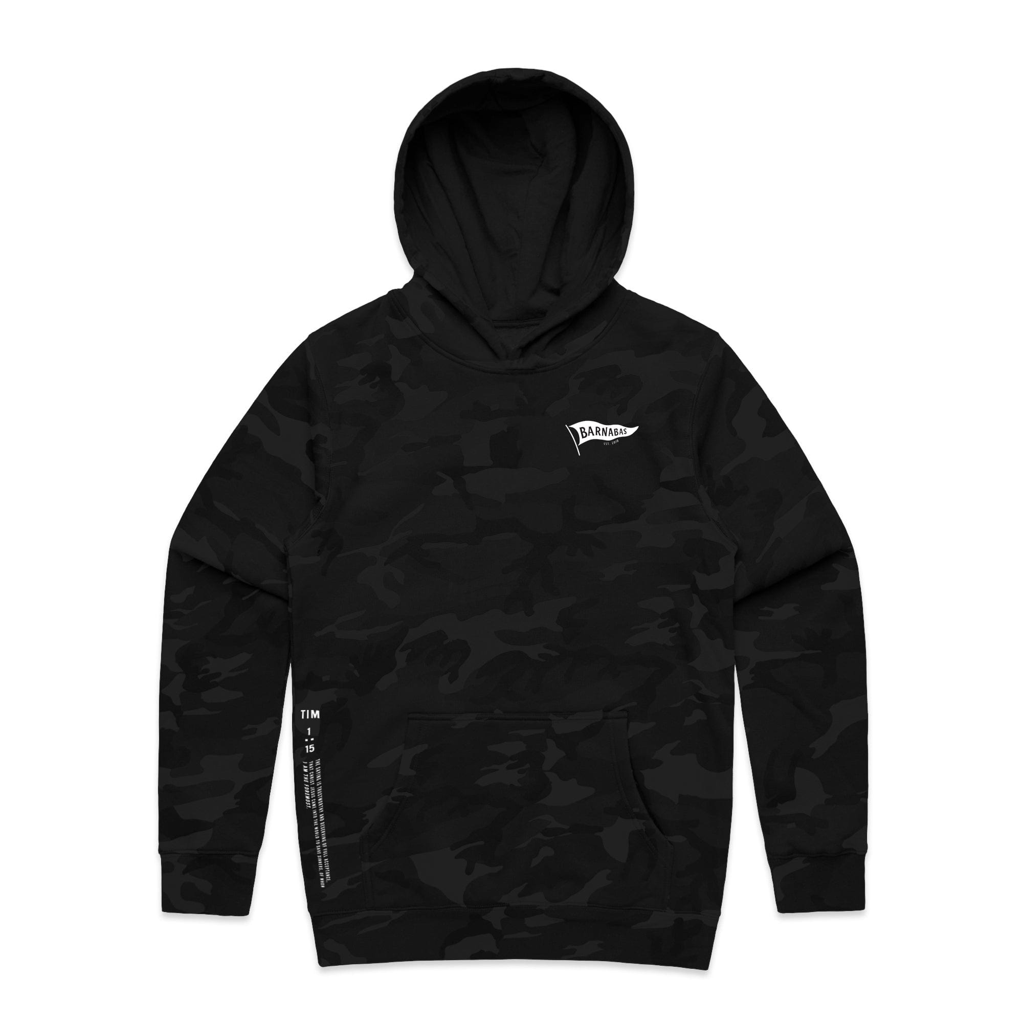 JESUS SAVES Kids Hoodie [Black Camo]