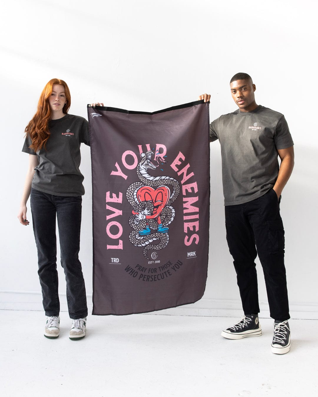 LOVE YOUR ENEMIES Statement Flag