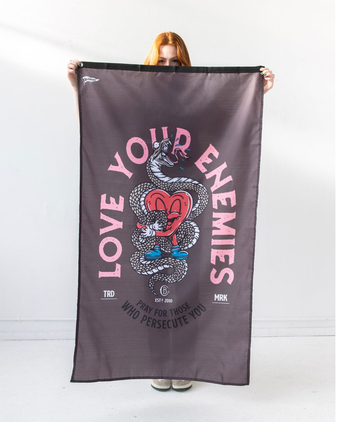 LOVE YOUR ENEMIES Statement Flag