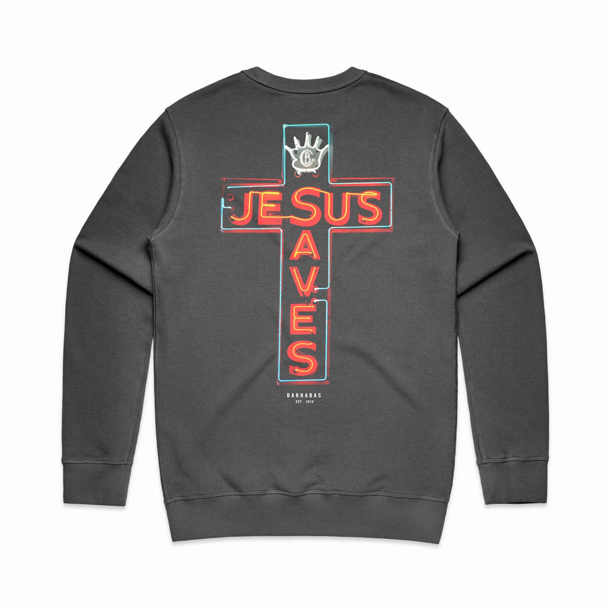 JESUS SAVES Pigment Dye Crew Sweatshirt